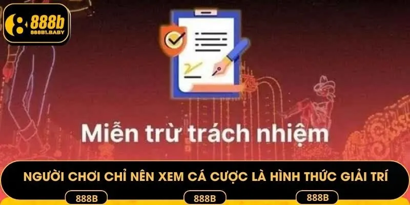 Cá cược chỉ là hình thức giải trí đơn thuần
