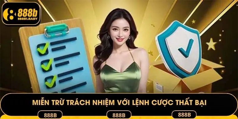 888B miễn trừ trách nhiệm với lệnh cược thất bại
