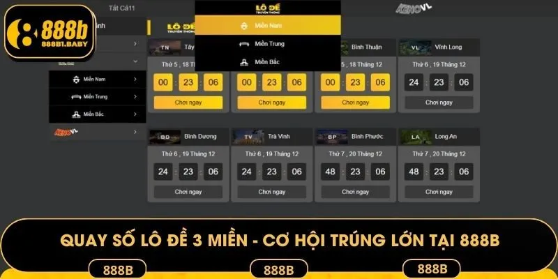 Quay số lô đề 3 miền