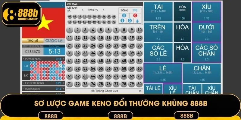 Sơ lược game Keno đổi thưởng khủng 888B